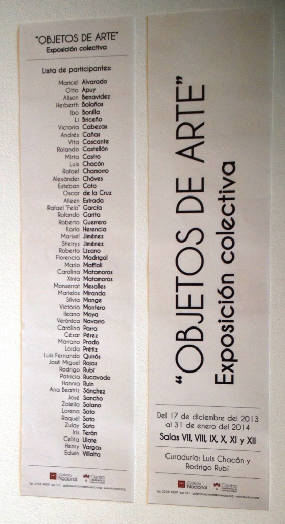Galería Nacional de Costa Rica, Exposición Objetos de Arte
